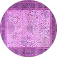 thumbnail image 1 of Ahgly Company Indoor Round Persian Purple Traditional Area Rugs, 7' Round, 1 of 4