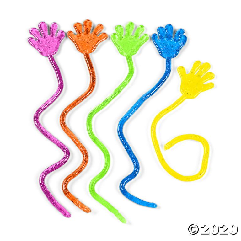  FLMRIOY 50 Pcs Glitter Sticky Hands Toys for Kids