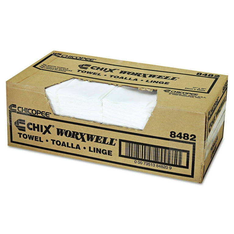 Durawipe Shop Towels, 17 x 17, Z Fold, White, 100/Carton Durawipe Shop Towels, 17 x 17, Z Fold, White, 100/Carton