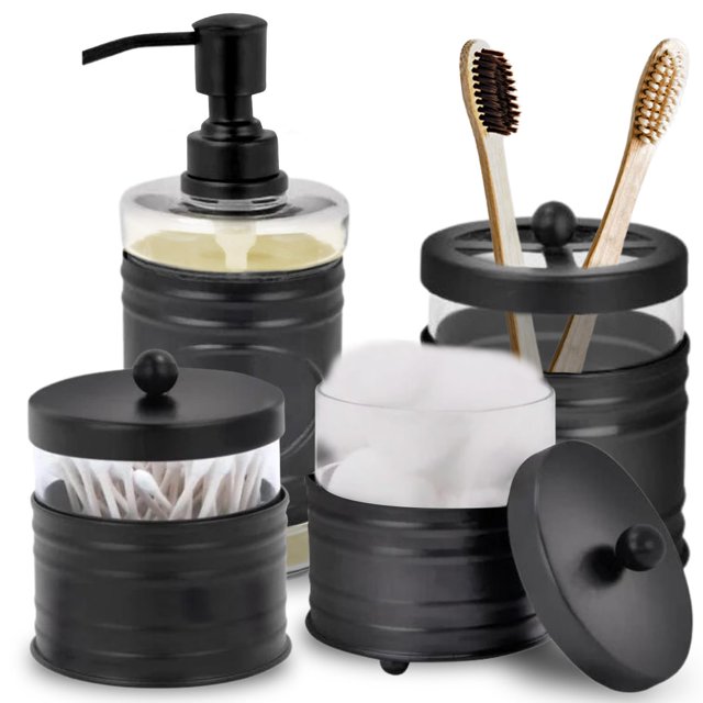 Set de accesorios de baño Autumn Alley Farmhouse Matte Black