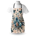 thumbnail image 4 of Floral Eucalyptus Apron, Joyful Delicate Spring Garden with Leaves Butterflies and Flowers, Unisex Kitchen Bib with Adjustable Neck for Cooking Gardening, Adult Size, Blush and Sea Blue, by Ambesonne, 4 of 4