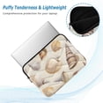 thumbnail image 2 of FORMRS 13-13.3 inch Laptop Sleeve Case Soft Carrying Quilted Computer Bag Cover, Beige Watercolor Seashells, 2 of 7