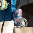 thumbnail image 3 of 20 Oz Pioneer Flower Coffee Tumbler Double Wall Insulated Stainless Steel Water Bottle | Metal Reusable Thermoses Flask with Cup Cap | Leak & Sweat Proof with Anti-Dust Lid, 3 of 7