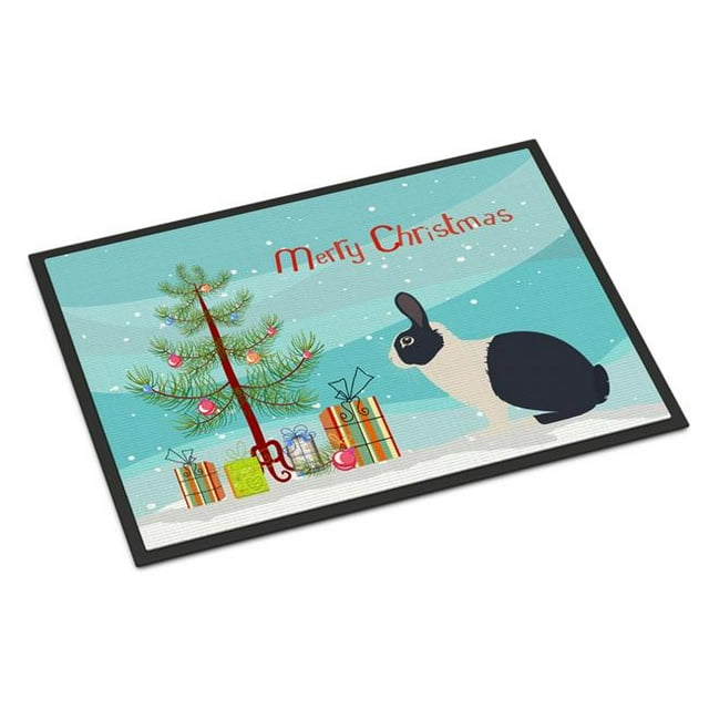 Carolines Treasures BB9325MAT Dutch Rabbit Tapis de Noël pour l'Intérieur Ou l'Extérieur, 18 x 27 Po