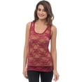 thumbnail image 1 of Sheer Nylon Lace Racerback Tank Top, 1 of 1