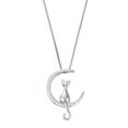 thumbnail image 1 of Cat On The Moon Pendant Cute Fashion Clavicle Necklace, 1 of 3
