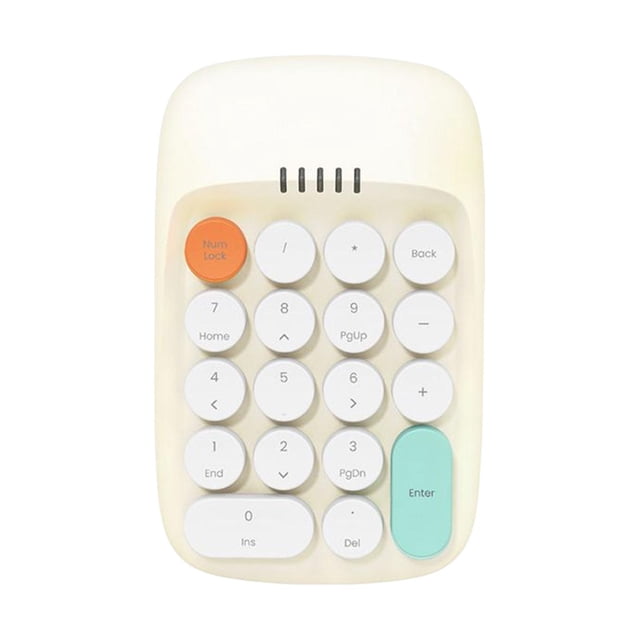 Teclado numérico para computadora portátil, teclado numérico portátil, silencioso, duradero y resistente. amarillo
