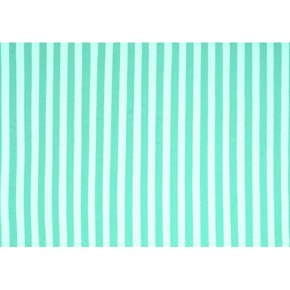 Ahgly Company Indoor Rectangle Solid Turquoise Blue Modern Area Rugs, 5' x 8'