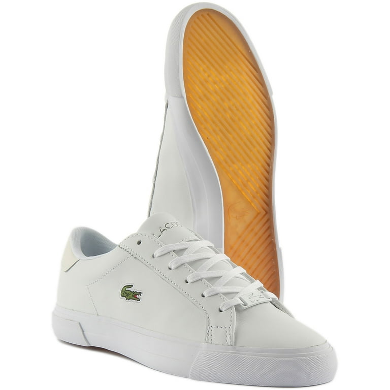 Lacoste Lerond Women's Low Top Lace Up Leather Court Trainers In White Size 10 - Walmart.com