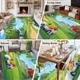 thumbnail image 6 of Golf Club Washable Living Room Rugs 5'x8', Cartoon Golf Cart Balls Sport Grass Low Pile Throw Large Area Rug Non-Slip Sturdy Edge Binding Carpet for Living Room Kitchen Office, 6 of 9