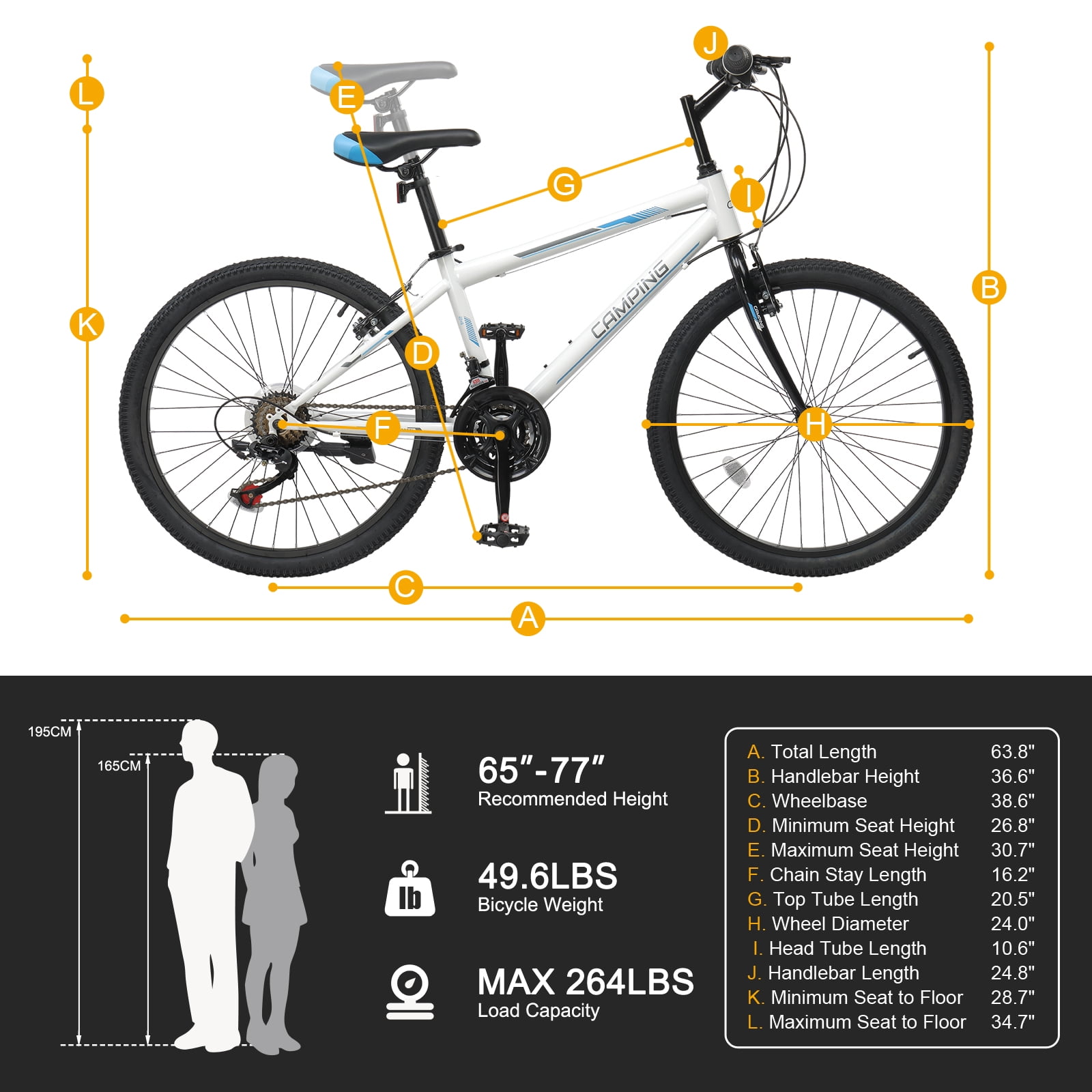 Ktaxon 24 inch Mountain Bike for Women, Dual V Brakes 21 Speeds Women Bike