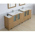 thumbnail image 4 of Vanity Art 96" Double Sink Freestanding Bathroom Vanity Set with Ceramic Top and Mirror, 4 of 8