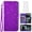 Purple, variant on Asuwish Compatible with Cricket Icon 6 SL219C/AT&T Verge SL219A Wallet Phone Case and Tempered Glass Screen Protector Flip Credit Card Holder Stand Bling Glitter Cell Cover for Icon6/ATT Women Purple