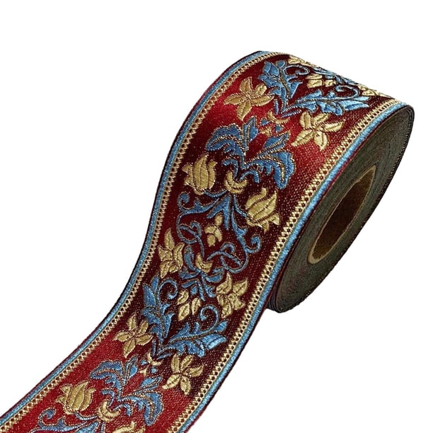 Cinta Jacquard Étnica Cinta Jacquard para Cortinas Decoración 5M Cinta de Costura para Manualidades Ancho 6cm