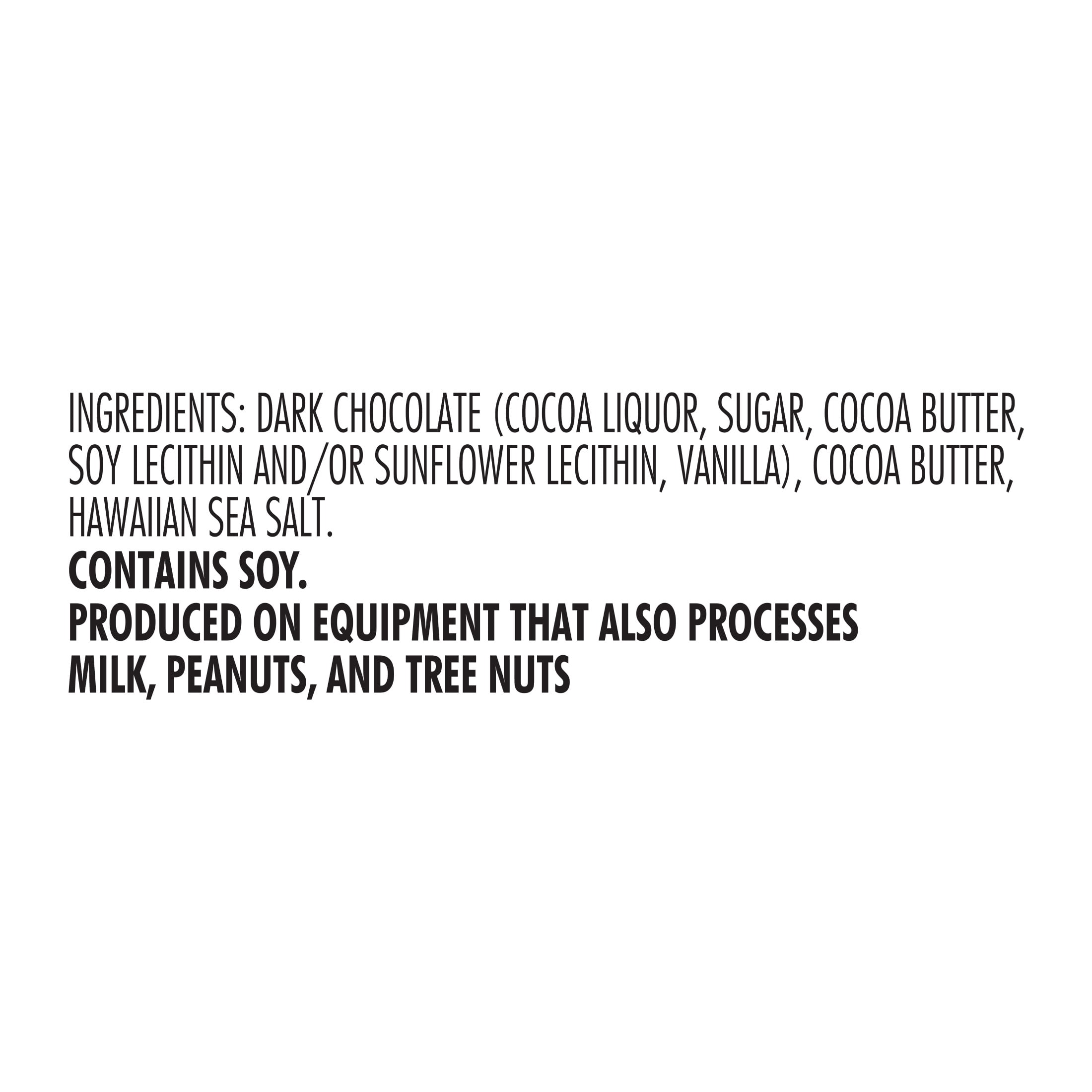 (2 pack) Chocolove Hawaiian Sea Salt in Strong Dark Chocolate, Contains Soy, 3oz Bar