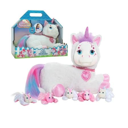 Unicorn Surprise Aria, White, Stuffed Animal Unicorn and Babies, Toys for Kids, Kids Toys for Ages 3 up