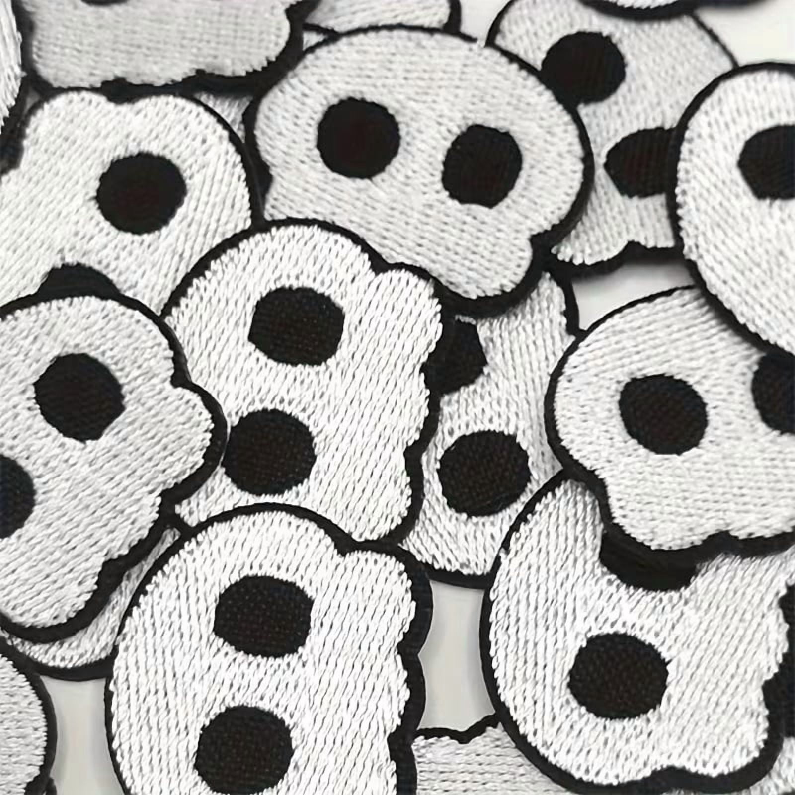 5pcs Cute and cute skull embroidered fabric patches diy accessories clothing jacket jeans dress backpack hat decoration gifts or small hole repair patches