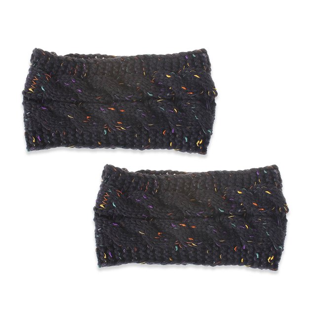 Sonducket Diadema de invierno para mujer, orejeras de ganchillo, motocicleta para mujer, color negro Accesorio para el cabello Hilo negro Sonducket AP009482-09B