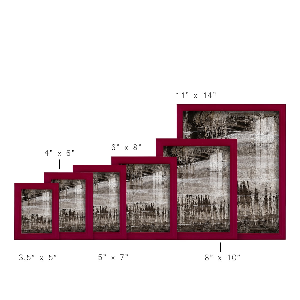 Continuum IV -Framed Print w/glass-Cherry Red