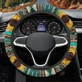 thumbnail image 3 of Yuyamidu Southwest Aztec Car Steering Wheel Cover 15 Inch Sunflower Car Steering Wheel Covers Accessories for Sedan Auto Winter Warm Steering Wheel Case, 3 of 7