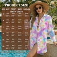thumbnail image 7 of Xixirimido Daisy Colorful Tie-dye Print Womens Swimsuit Cover Up Button Down Shirt Long Sleeve Bathing Suit Coverups Beach Cover Up With Pocket, Size S, 7 of 7
