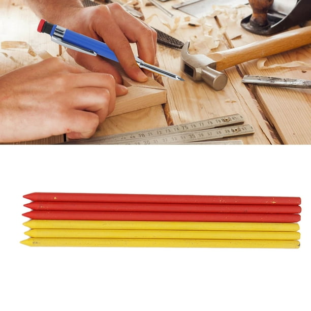 Recambio De Lápiz De Carpintero, Amplia Aplicación, 120 Mm De Longitud, Recambios Para Lápices De Marcar, Escritura Fácil, 2,8 Mm De Diámetro, 6 Piezas Para Dibujar
