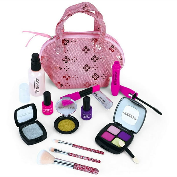 Amdohai Real Palette de maquillage pour filles Kit de maquillage lavable  Kit de jeu de cosmétiques pour enfants Ensemble de maquillage non toxique  pour filles 