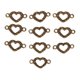 thumbnail image 2 of Broches de Conectores de joyería perfecl, 10 piezas, bronce, DIY, Conectores de la joyería del corazón, 2 of 7