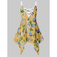 thumbnail image 1 of Más el tamaño de la impresión floral sin mangas Cami conjunto de encaje Rosegal  Camisetas sin mangas de talla grande, 1 of 5