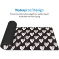 thumbnail image 6 of Black and White Heart-Large Mouse Pad Gaming Mousepad XL 31.5x11.8 in Desk Pad Large Non-Slip Rubber Base Desk Mats on Top of Desks Mouse Pads for Wireless Mouse Computer Desks Accessories, 6 of 6