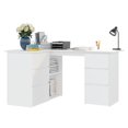 thumbnail image 3 of vidaXL Corner Desk White 145x100x76 cm Engineered Wood, 3 of 5