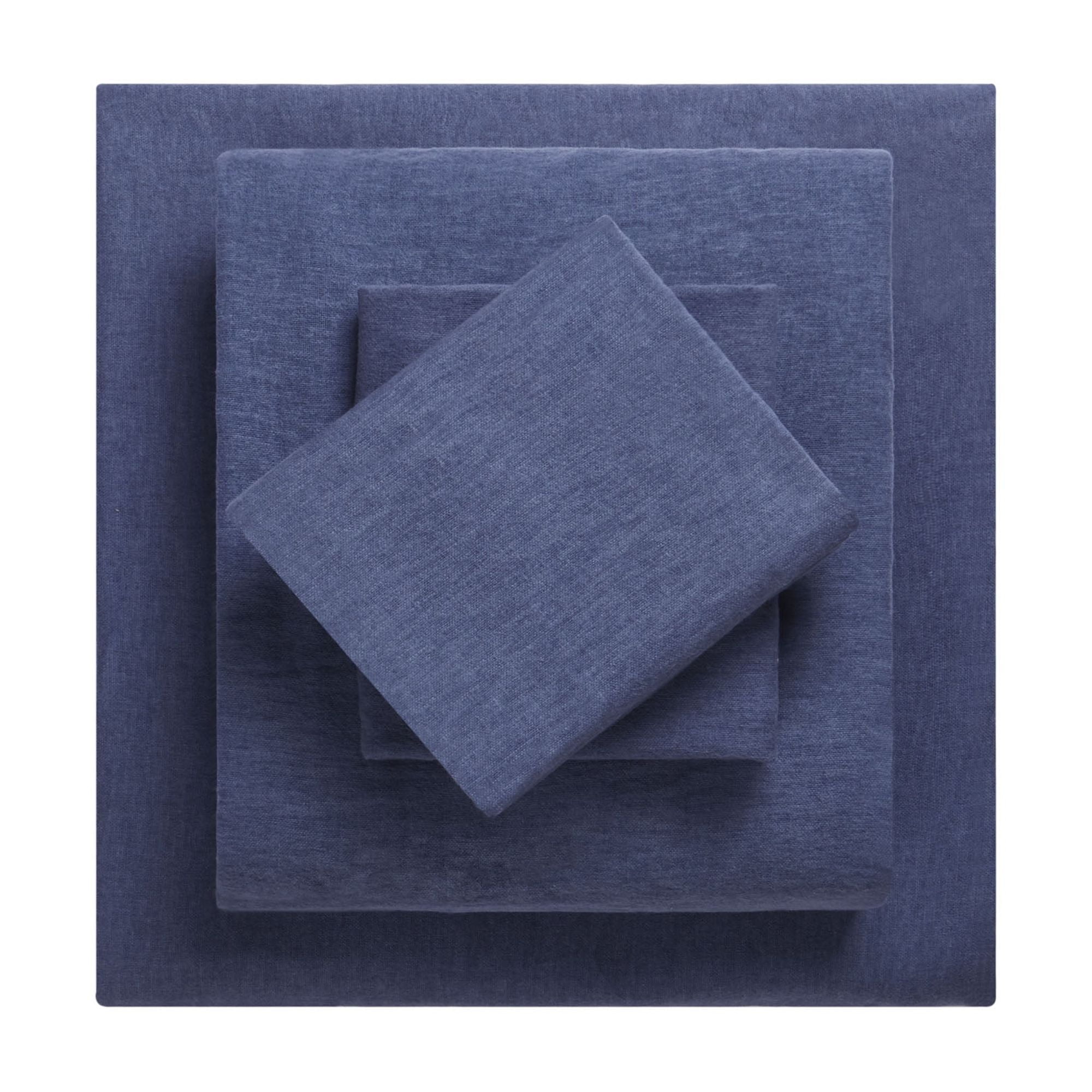 Mainstays 4-Piece Oceana Blue Flannel Sheet Set