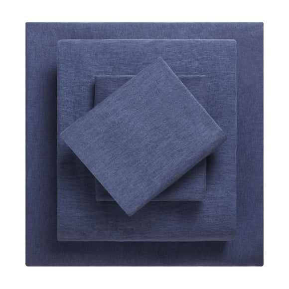 Mainstays 4-Piece Oceana Blue Flannel Sheet Set, King