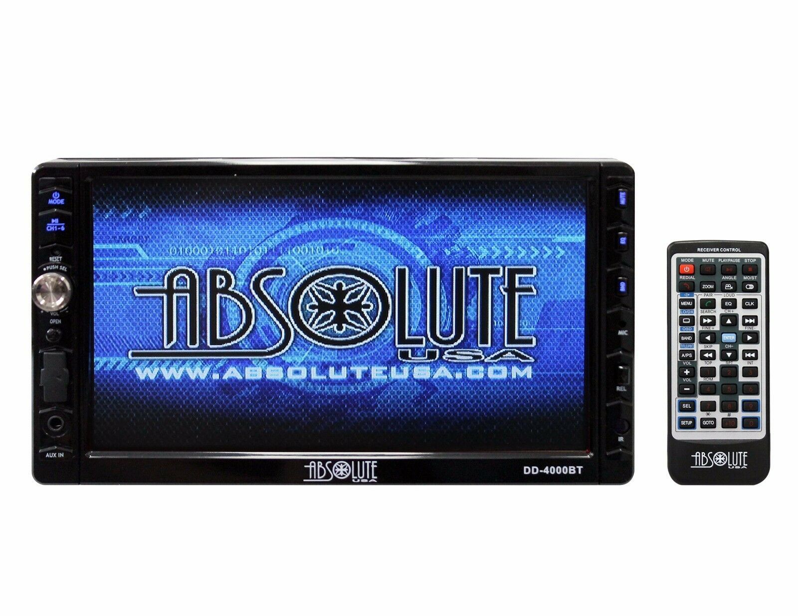 Absolute DD-4000BT 7-Inch Double Din DVD / CD / MP3 / USB / BLUETOOTH / TOUCH - image 3 of 3