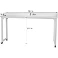 Arlopu Overbed Table with Wheels, 70.8'' Rolling Over Bed Desk for Full