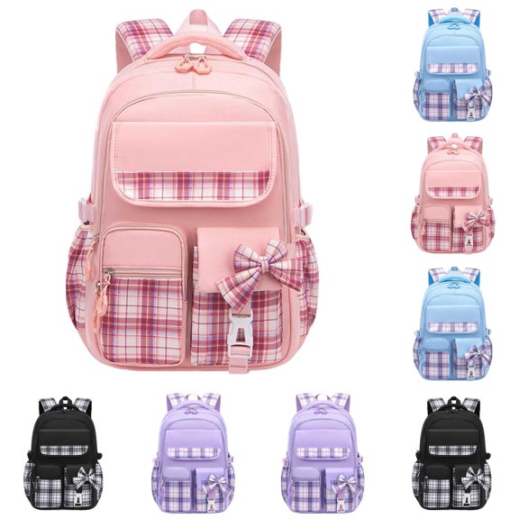 CUZIBR Girl's School Backpack For 1St 3Rd 4Th 5Th 6Th Multi Pockets Lightweight Adjustable Padded Straps Water Daypack For Elementary Middle School Students Travel Daily Use