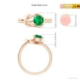 thumbnail image 5 of ANGARA Natural Solitaire Emerald Infinity Knot Engagement Ring in 14K Rose Gold for Women (Size-6mm) | May Birthstone, Birthday, Anniversary, Jewelry Gift for Women | Natural Emerald Ring, 5 of 10
