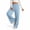 Light Blue, variant on Women's Wide Leg Sweatpants High Waisted Baggy Lounge Pants with Pockets Soft Oversized Joggers, M