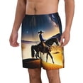 thumbnail image 2 of Fotbe Azure Sky Western Desert Cowboy Trajes de Baño Estampados para Hombre, Shorts de Verano de Secado Rápido, Ropa de Playa, Bañadores-X-Large, 2 of 6