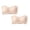 Beige 2PCS, variant on Girls Training Strapless Bandeau Bras Cami Tube Top Seamless Padding Bralettes Grey One Size