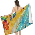 thumbnail image 2 of PHYHOO Beach Towel, Seascape Top View Printed Microfiber Sand Free Pool Towel Lightweight Oversized Quick Dry Absorbent Compact Travel Must Have for The Swimming Summer Cruise Ship Essentials 30x60in, 2 of 8