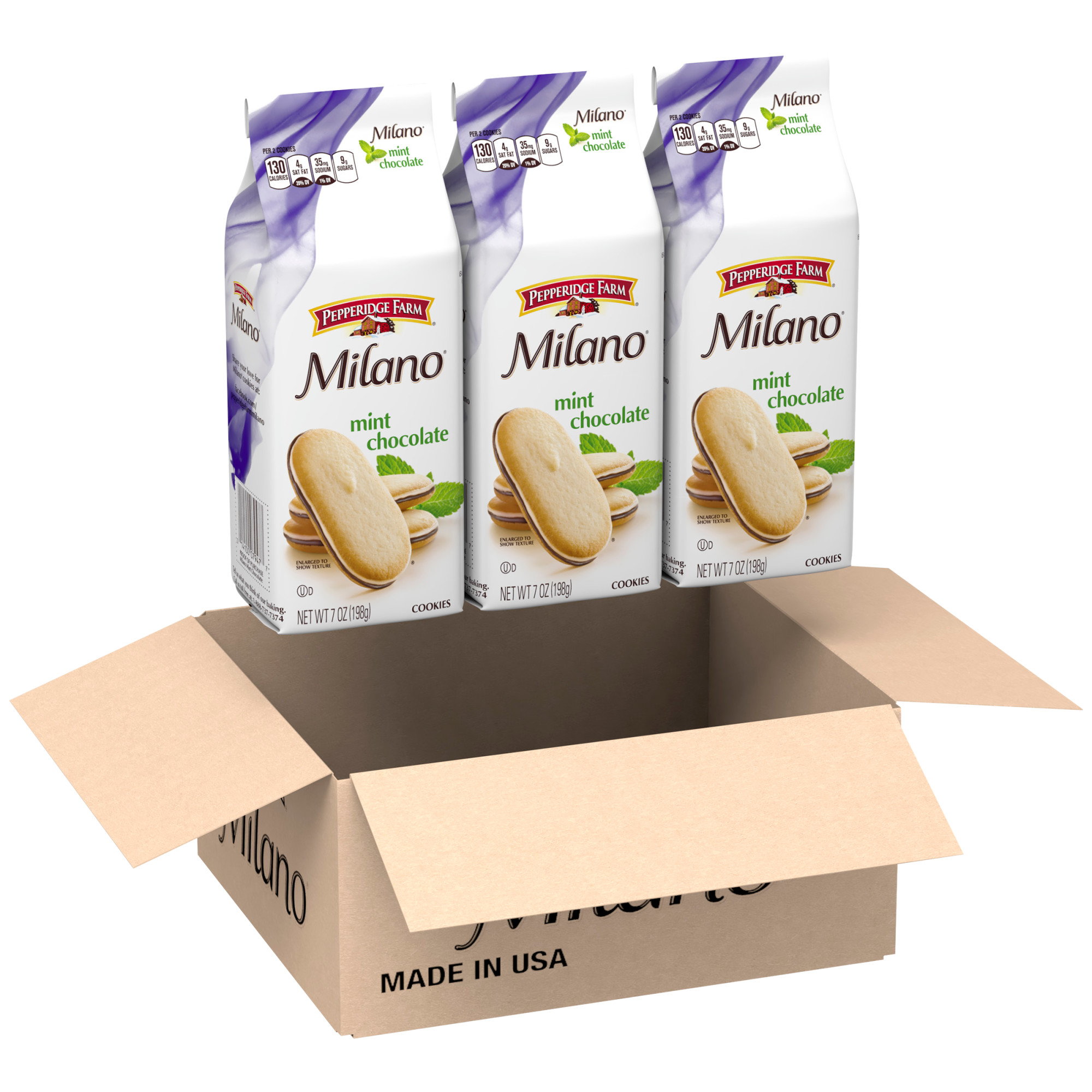 Pepperidge Farm Milano Mint Chocolate Cookies, 21 oz. Box, 3count 7 oz