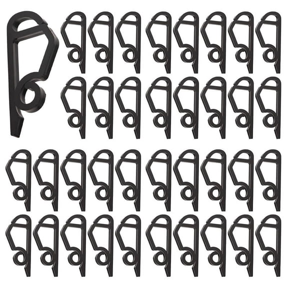 480 Pack Christmas Light Clips Outdoor -Weatherproof Christmas Light Hangers Gutter Hooks for Christmas Holiday Black