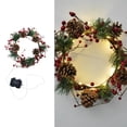 thumbnail image 4 of EUDIDV Christmas Lights Christmas Garland Lights Simulation PVC Rattan Decoration Indoor Window Wall Door Hanging Lights Eight Modes Warm Light Xmas Decorative Lights, 4 of 6