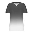 thumbnail image 4 of Hvyesh Plus Size Tops for Women Summer Tie Dye Gradient Tops V-Neck Short Sleeve Oversized T Shirts Casual Blouses Hasta 70% de descuento, 4 of 5