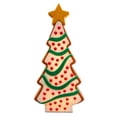 thumbnail image 2 of Lypsnake Blow Mold Gingerbread Christmas Tree Figurine, Cookie Style Resin Tree Decor with Star Top, Holiday Tabletop Ornament for Tabletop Shelf Decor, 2 of 7