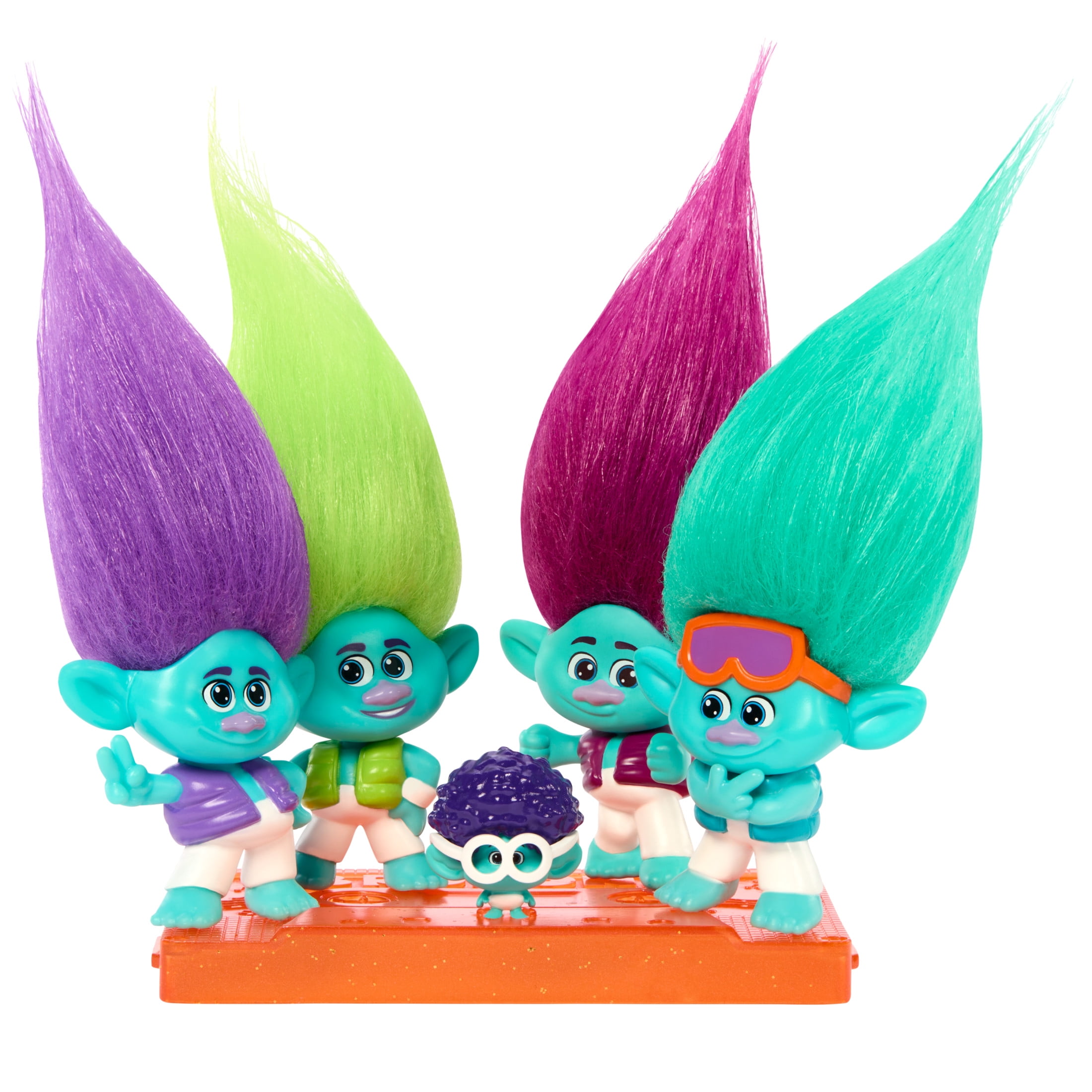 DreamWorks Trolls Band Together BroZone On Tour Small Dolls Set with Stand, Collectible Toy  (图3)