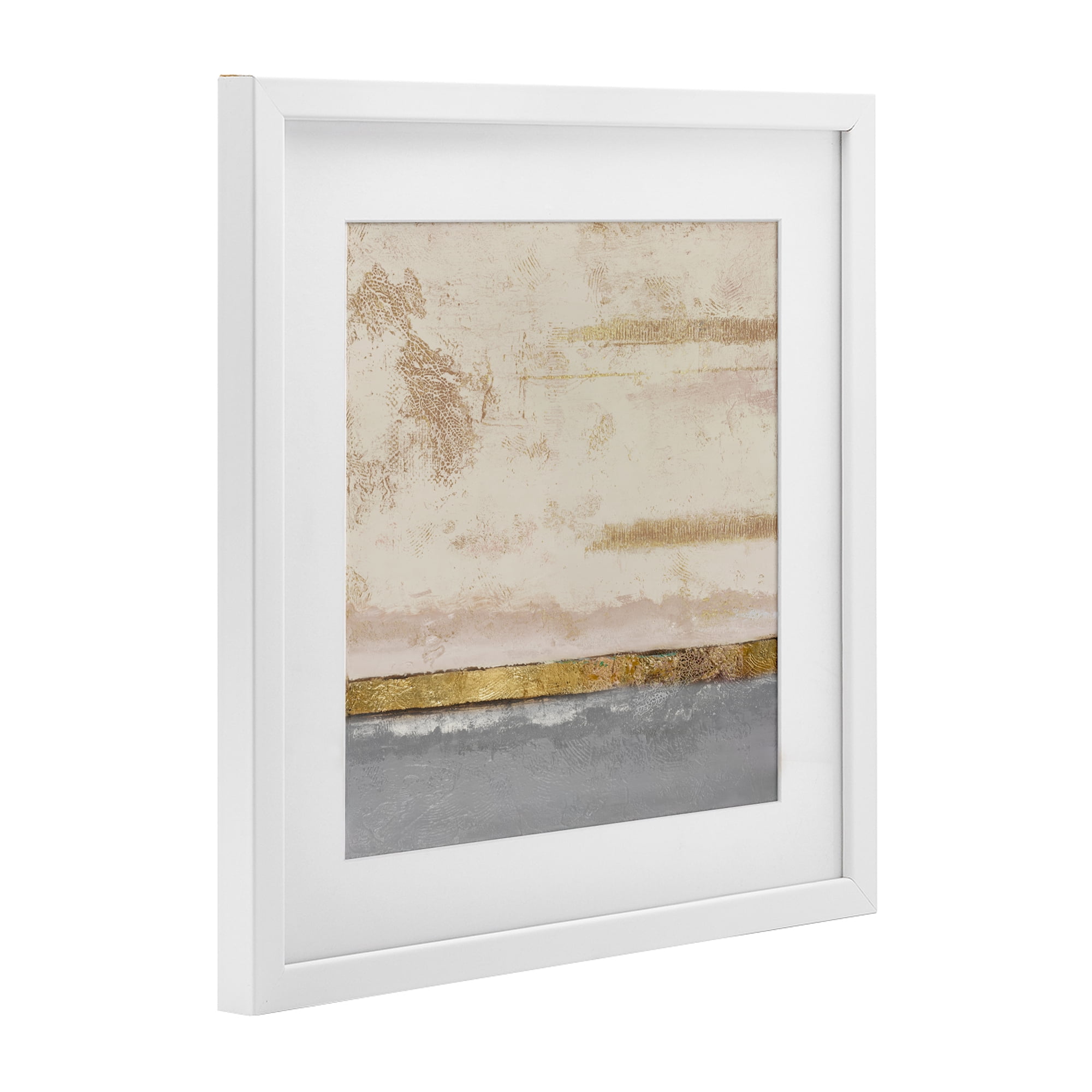 Stupell Industries Soft Sea Abstract White Framed Print Under Glass, design by Patricia Pinto