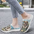 thumbnail image 4 of Chririnla Pug Dog Daisy Flower Mules for Women Slip On Sandals Mesh Breathable Backless Clogs Comfortable Slippers Indoor Outdoor, 4 of 7