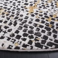 thumbnail image 3 of SAFAVIEH Amelia Jimmy Dot-Print Area Rug, Charcoal/Gold, 6'7" x 6'7" Round, 3 of 11